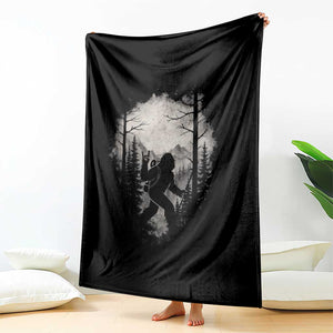 Funny Bigfoot Hiking Night Stroll Mountain Forest Throw Blanket TS11 Print Your Wear