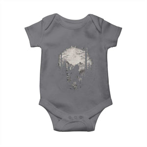 Funny Bigfoot Hiking Night Stroll Mountain Forest Baby Onesie TS11 Charcoal Print Your Wear