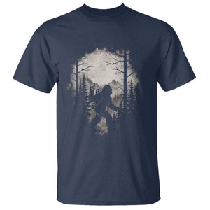 Funny Bigfoot Hiking Night Stroll Mountain Forest T Shirt TS11 Navy Print Your Wear