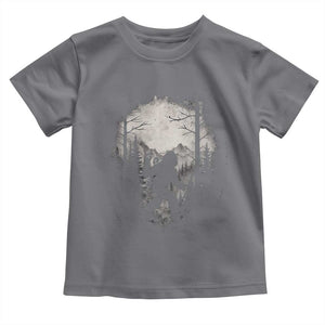 Funny Bigfoot Hiking Night Stroll Mountain Forest Toddler T Shirt TS11 Charcoal Print Your Wear