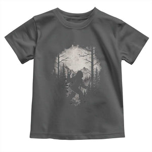 Funny Bigfoot Hiking Night Stroll Mountain Forest Toddler T Shirt TS11 Dark Heather Print Your Wear
