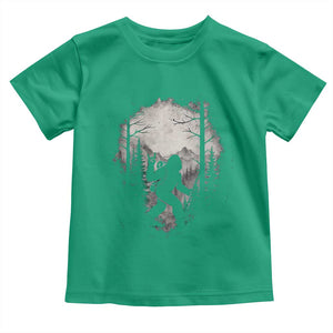 Funny Bigfoot Hiking Night Stroll Mountain Forest Toddler T Shirt TS11 Irish Green Print Your Wear