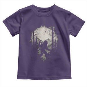 Funny Bigfoot Hiking Night Stroll Mountain Forest Toddler T Shirt TS11 Purple Print Your Wear