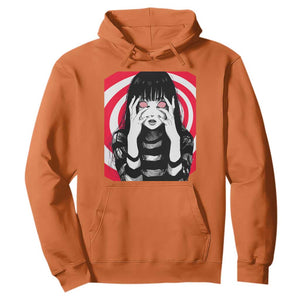 Horror Anime Manga Creepy Goth Japanese Girl Hoodie TS11 Orange Print Your Wear
