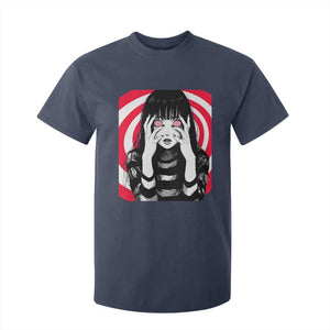 Horror Anime Manga Creepy Goth Japanese Girl T Shirt For Kid TS11 Navy Print Your Wear