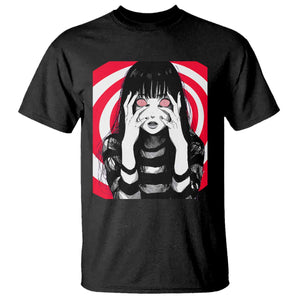 Horror Anime Manga Creepy Goth Japanese Girl T Shirt TS11 Black Print Your Wear