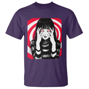 Horror Anime Manga Creepy Goth Japanese Girl T Shirt TS11 Purple Print Your Wear