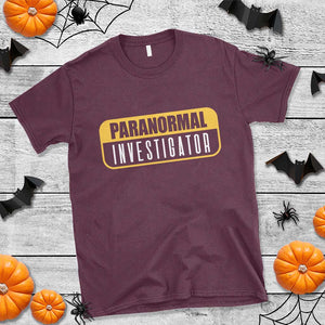Paranormal Investigator Ghost Hunting T Shirt EVP Halloween Ghost Researchers TS11 Maroon Print Your Wear