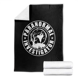 Paranormal Investigator Ghost Hunting Throw Blanket EVP Halloween TS11 Black Print Your Wear