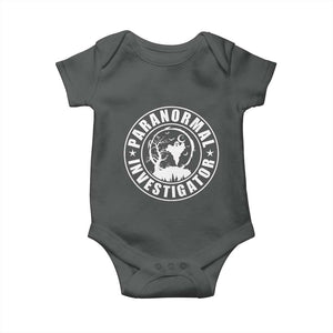 Paranormal Investigator Ghost Hunting Baby Onesie EVP Halloween TS11 Dark Heather Print Your Wear