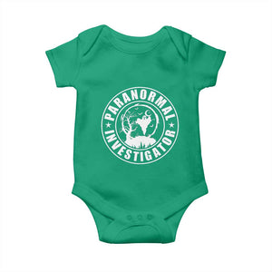 Paranormal Investigator Ghost Hunting Baby Onesie EVP Halloween TS11 Irish Green Print Your Wear