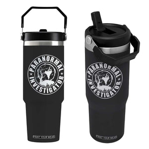 Paranormal Investigator Ghost Hunting Flip Straw Tumbler EVP Halloween TS11 One Size: 30 oz Black Print Your Wear