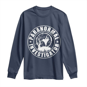 Paranormal Investigator Ghost Hunting Long Sleeve Shirt EVP Halloween TS11 Navy Print Your Wear