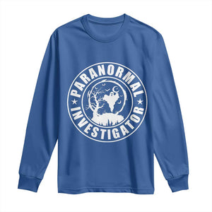 Paranormal Investigator Ghost Hunting Long Sleeve Shirt EVP Halloween TS11 Royal Blue Print Your Wear