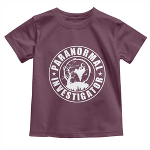 Paranormal Investigator Ghost Hunting Toddler T Shirt EVP Halloween TS11 Maroon Print Your Wear