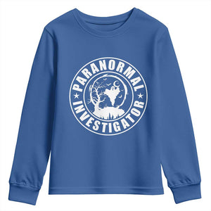 Paranormal Investigator Ghost Hunting Youth Sweatshirt EVP Halloween TS11 Royal Blue Print Your Wear