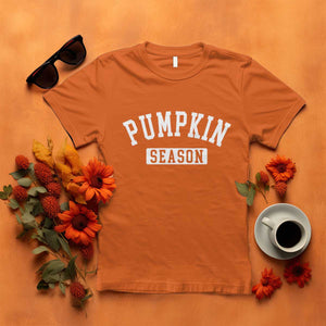 Pumpkin Season T Shirt Fall Harvest Season Thanksgiving TS11 Orange Print Your Wear