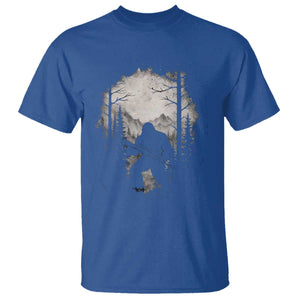 Funny Bigfoot Hunting T Shirt Sasquatch Wildlife Hunter Forest TS11 Royal Blue Print Your Wear