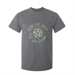 Keep The Yule In Yuletide T Shirt For Kid Yule Christmas Wreath TS11 Charcoal Print Your Wear