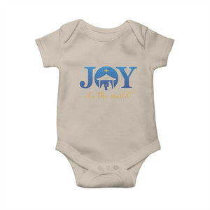 Joy To The World Baby Onesie Christian Christmas Nativity Scene Star Of Bethlehem TS11 Sand Print Your Wear