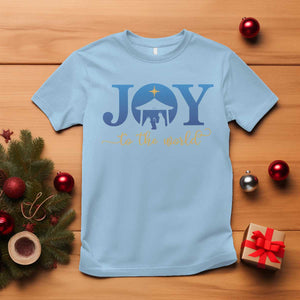 Joy To The World T Shirt Christian Christmas Nativity Scene Star Of Bethlehem TS11 Light Blue Print Your Wear