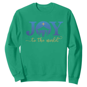 Joy To The World Sweatshirt Christian Christmas Nativity Scene Star Of Bethlehem TS11 Irish Green Print Your Wear