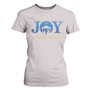 Joy To The World T Shirt For Women Christian Christmas Nativity Scene Star Of Bethlehem TS11 Ice Gray Print Your Wear