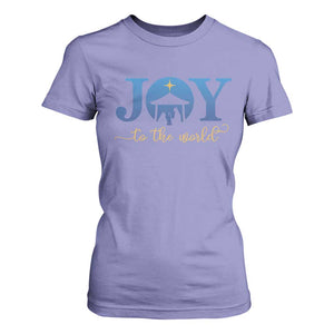 Joy To The World T Shirt For Women Christian Christmas Nativity Scene Star Of Bethlehem TS11 Violet Print Your Wear