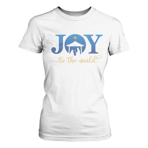 Joy To The World T Shirt For Women Christian Christmas Nativity Scene Star Of Bethlehem TS11 White Print Your Wear