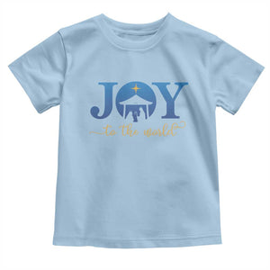 Joy To The World Toddler T Shirt Christian Christmas Nativity Scene Star Of Bethlehem TS11 Light Blue Print Your Wear