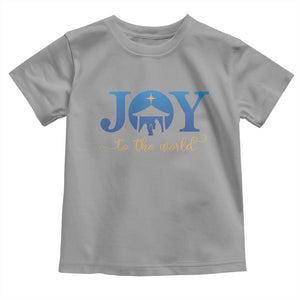 Joy To The World Toddler T Shirt Christian Christmas Nativity Scene Star Of Bethlehem TS11 Sport Gray Print Your Wear