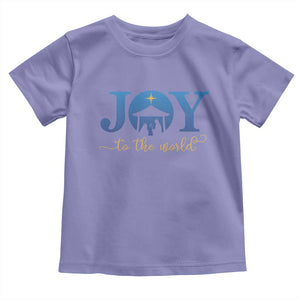 Joy To The World Toddler T Shirt Christian Christmas Nativity Scene Star Of Bethlehem TS11 Violet Print Your Wear
