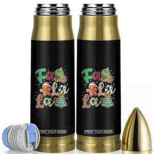 Funny Falala Christmas Song Faux Glitter Gingerbread Bullet Tumbler TS11 Black Print Your Wear