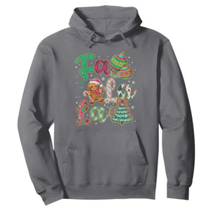 Funny Falala Christmas Song Faux Glitter Gingerbread Hoodie TS11 Charcoal Print Your Wear