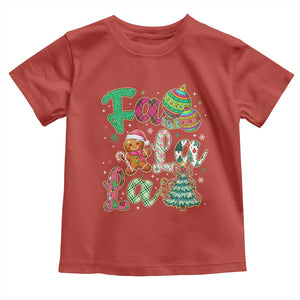 Funny Falala Christmas Song Faux Glitter Gingerbread Toddler T Shirt TS11 Red Print Your Wear