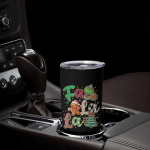 Funny Falala Christmas Song Faux Glitter Gingerbread Tumbler Cup TS11 Print Your Wear