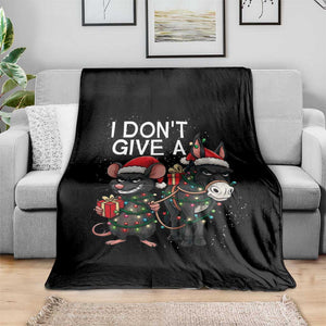 Funny Christmas I Dont Give a Rats Ass Throw Blanket Donkey And Mouse Xmas Holiday TS11 Print Your Wear