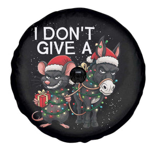 Funny Christmas I Dont Give a Rats Ass Spare Tire Cover Donkey And Mouse Xmas Holiday TS11 Print Your Wear