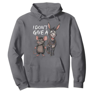 Funny I Dont Give a Rats Ass Hoodie Donkey And Mouse Meme TS11 Charcoal Print Your Wear