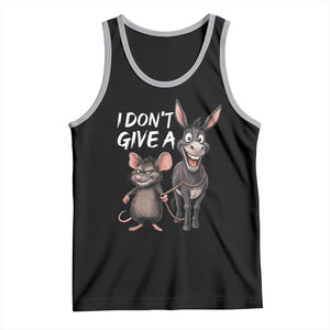 Funny I Dont Give a Rats Ass Tank Top Donkey And Mouse Meme TS11 Black Athletic Heather Print Your Wear
