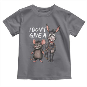 Funny I Dont Give a Rats Ass Toddler T Shirt Donkey And Mouse Meme TS11 Charcoal Print Your Wear