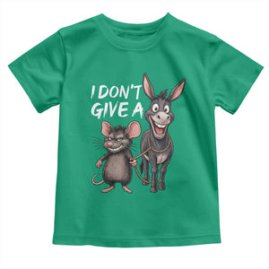 Funny I Dont Give a Rats Ass Toddler T Shirt Donkey And Mouse Meme TS11 Irish Green Print Your Wear