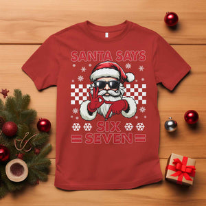 67 Christmas T Shirt Funny Santa Says Six Seven Meme Gen Alpha Slang TS11 Red Print Your Wear