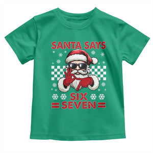 67 Christmas Toddler T Shirt Funny Santa Says Six Seven Meme Gen Alpha Slang TS11 Irish Green Print Your Wear