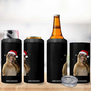 Christmas Thinking Monkey Meme Humor Brainrot 4 in 1 Can Cooler Tumbler TS11 Print Your Wear