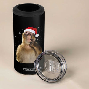 Christmas Thinking Monkey Meme Humor Brainrot 4 in 1 Can Cooler Tumbler TS11 Print Your Wear