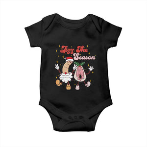 Dirty Christmas Jizz The Season Baby Onesie Funny Xmas Inappropriate Adult Humor TS11 Black Print Your Wear