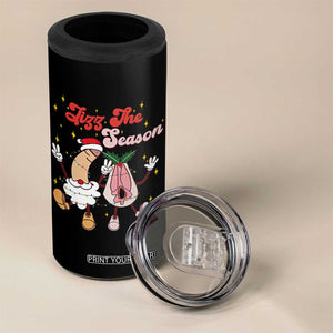 Dirty Christmas Jizz The Season 4 in 1 Can Cooler Tumbler Funny Xmas Inappropriate Adult Humor TS11 Print Your Wear