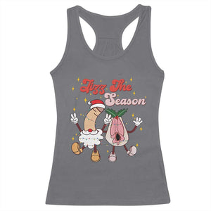 Dirty Christmas Jizz The Season Racerback Tank Top Funny Xmas Inappropriate Adult Humor TS11 Charcoal Print Your Wear