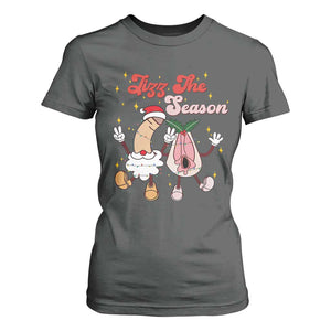 Dirty Christmas Jizz The Season T Shirt For Women Funny Xmas Inappropriate Adult Humor TS11 Dark Heather Print Your Wear